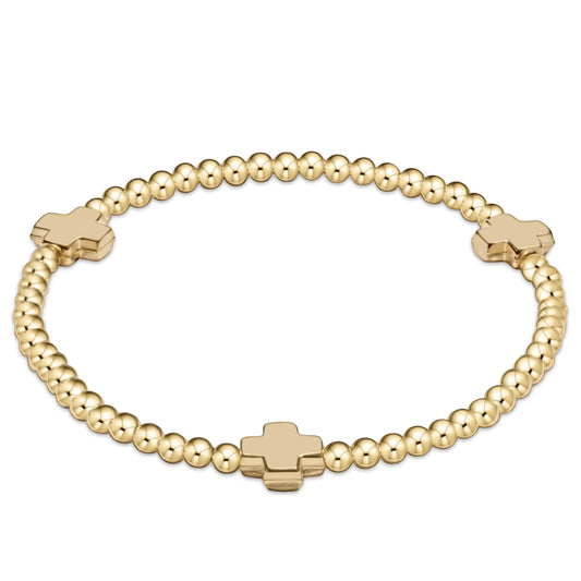 Egirl Signature Cross Bracelet 3mm Gold