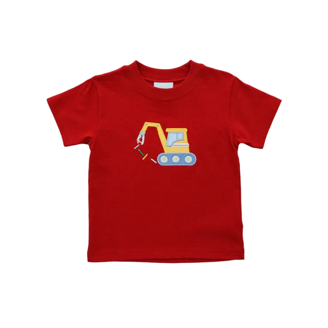 Crane with Crayons Shirt, Red