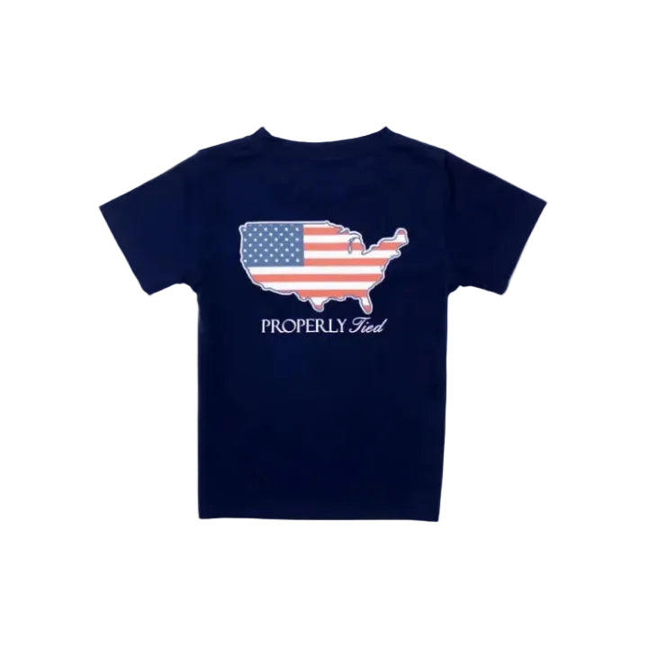 Boys Performance Tee SS Old Glory River Blue