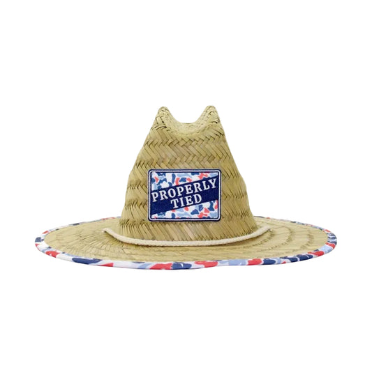 Boys Cabo Straw Hat Americano Camo