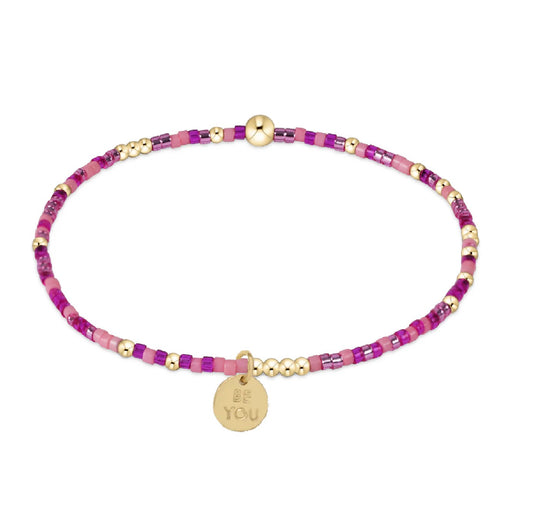 egirl Hope Unwritten Bracelet - Back To The Fuchsia  - be you. Small Gold Disc