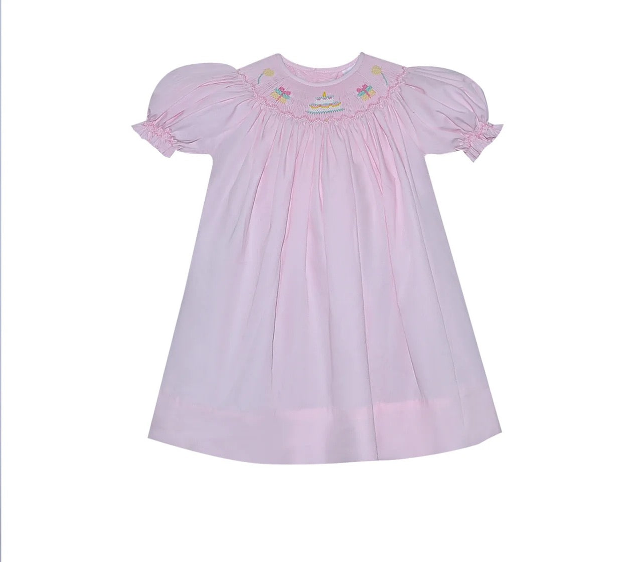 Pink Georgette Bishop Dress Birthday