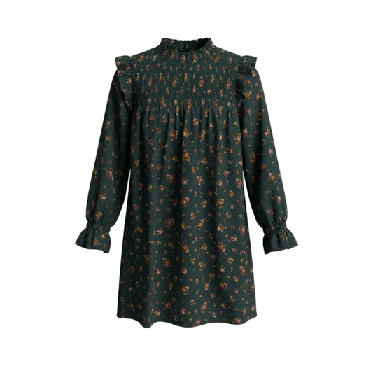 Lottie Dress Evergreen Vintage Floral