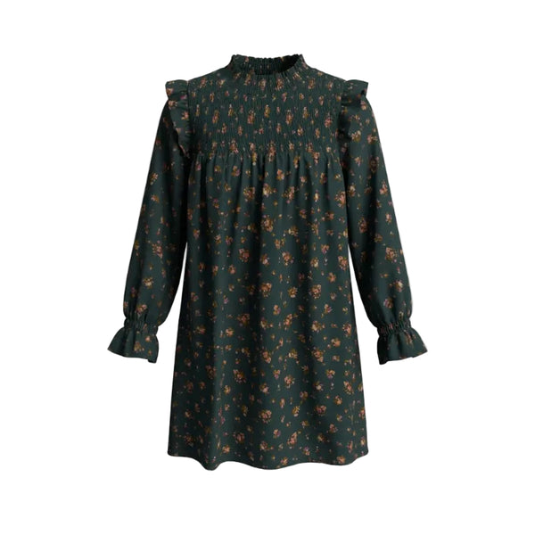 Lottie Dress Evergreen Vintage Floral