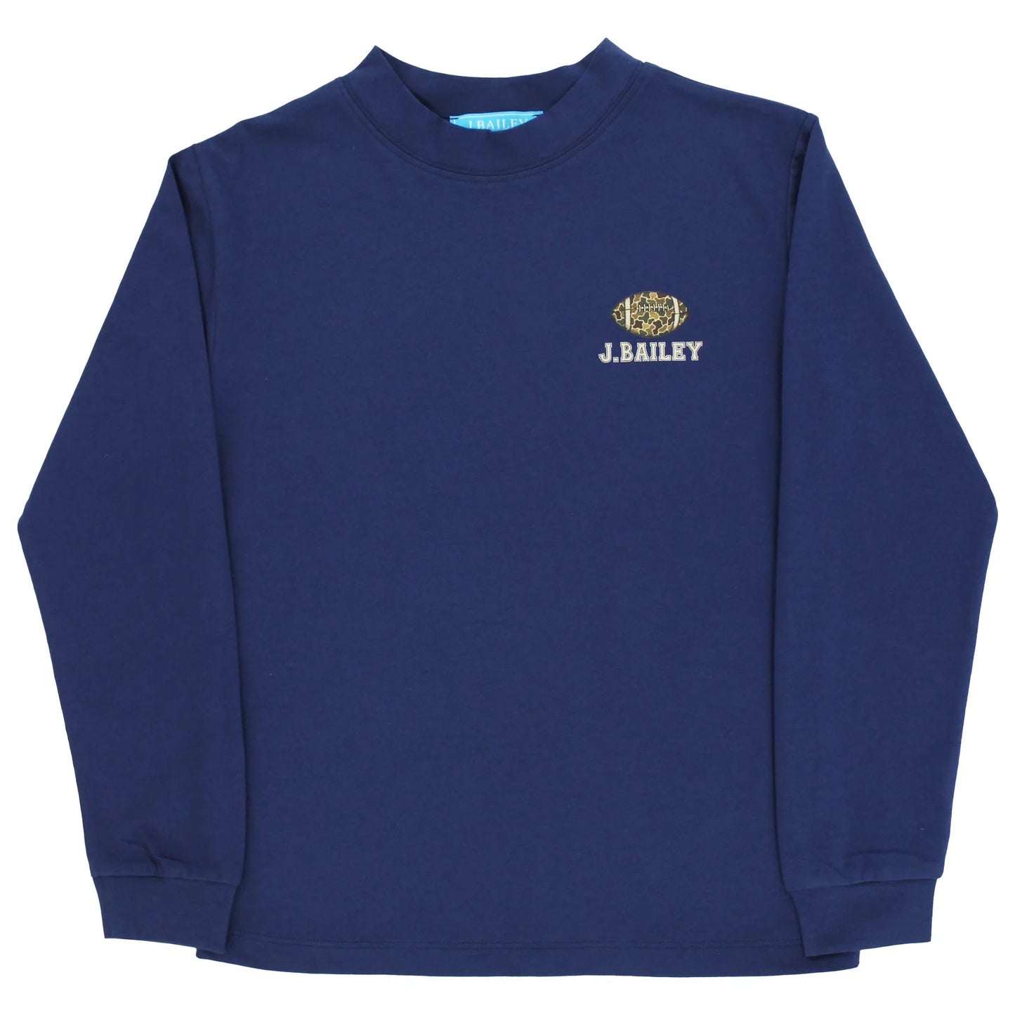 Long Sleeve Logo Tee- Football/Navy