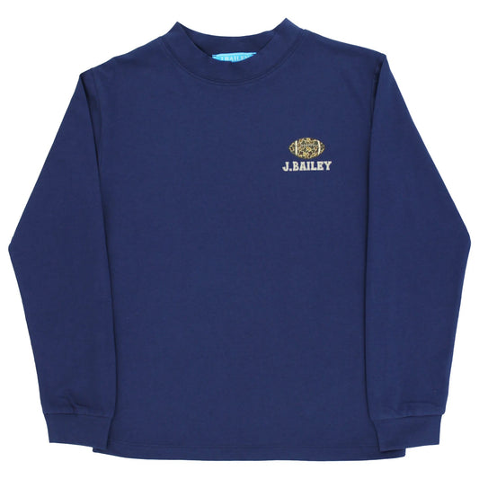 Long Sleeve Logo Tee- Football/Navy