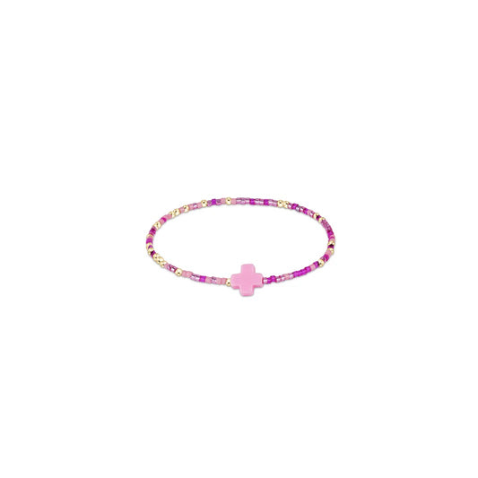 egirl Hope Unwritten Signature Cross Bracelet - Back To The Fuchsia