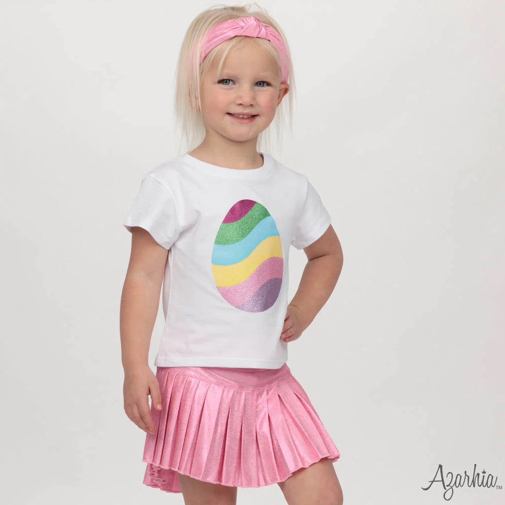 Glitter Easter Egg White Boxy Tee