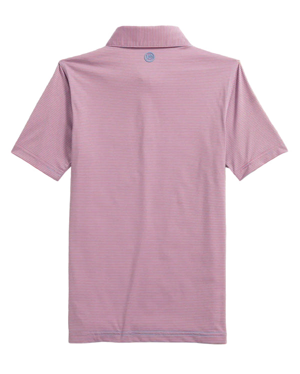 Youth SS Driver Stripe Polo, Coral Beach