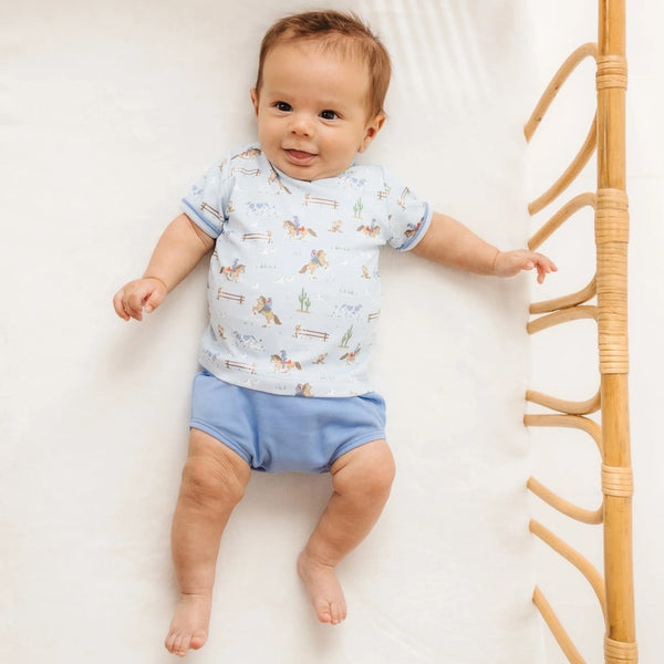 Little Wranglers Diaper Cover Set-Sky