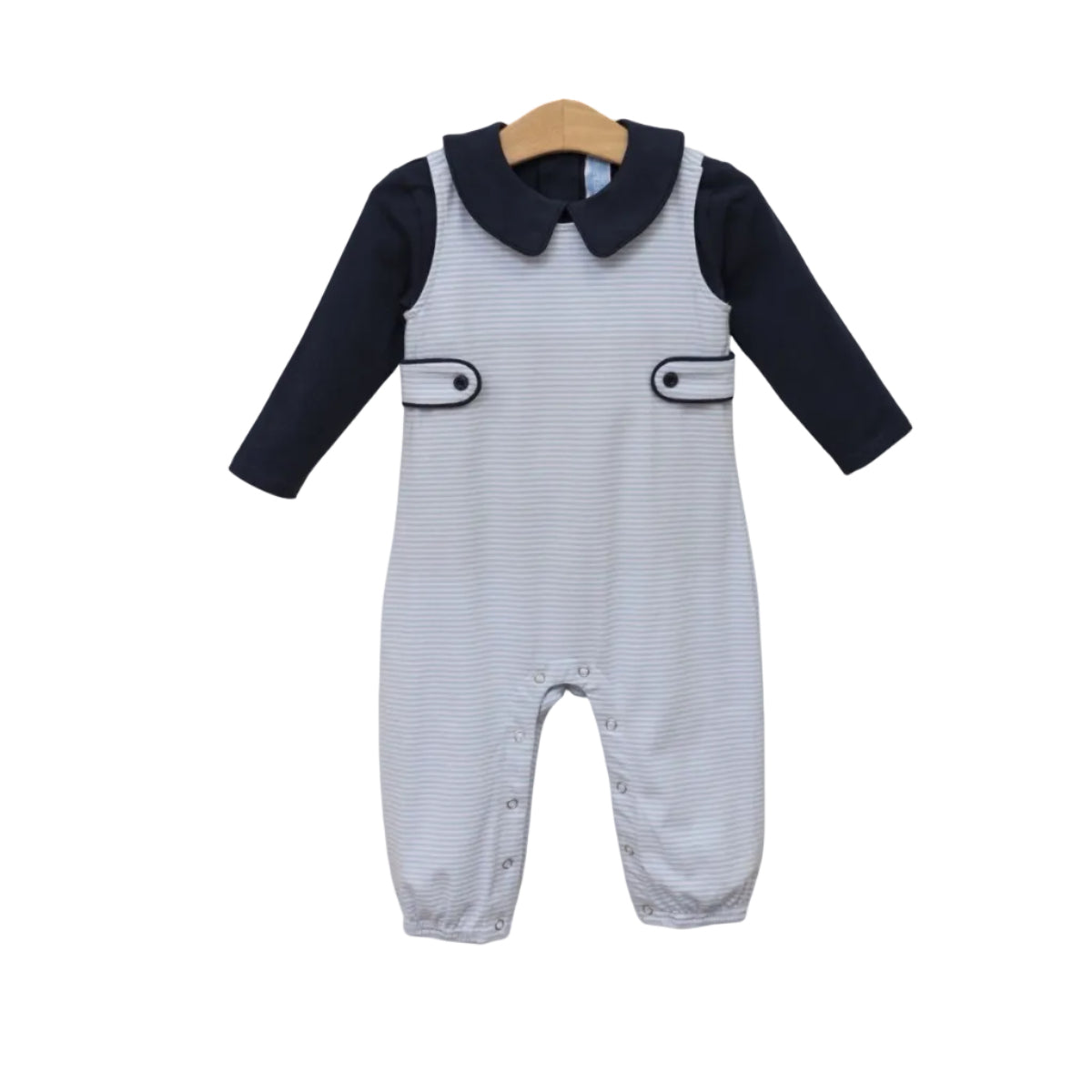 Gabriel Jon Jon Set- Light Blue Stripe/Navy