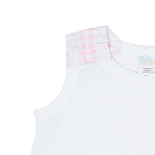 Paty Knit Diaper Set Pink Gingham