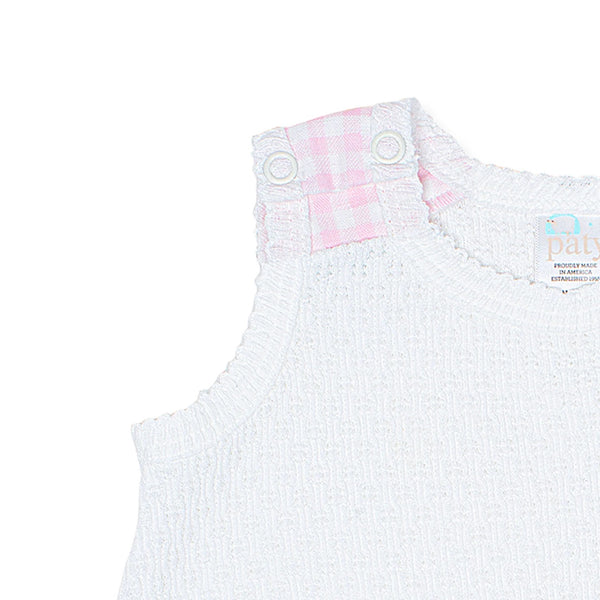 Paty Knit Diaper Set Pink Gingham