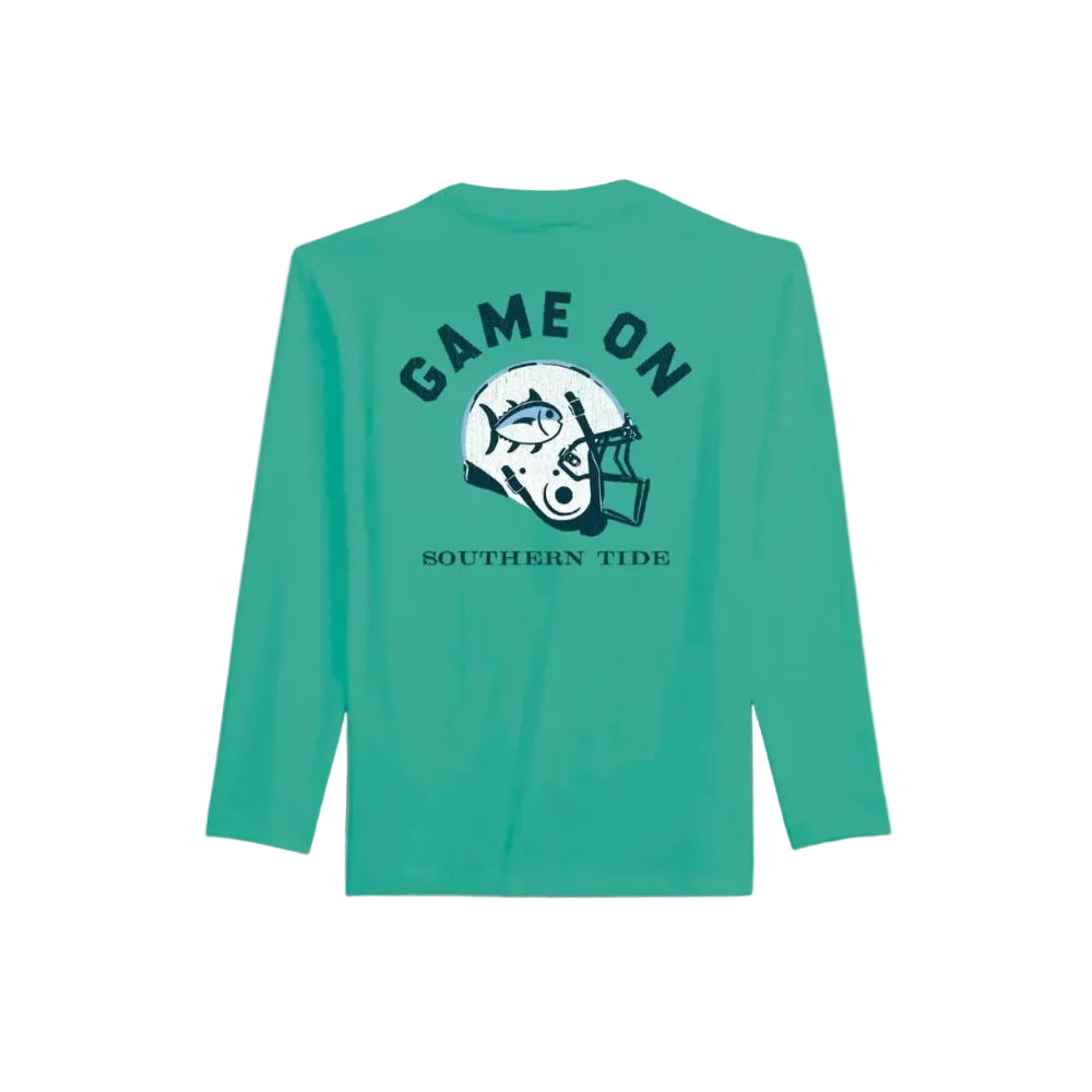Youth LS Helmet Tee, Persian Green