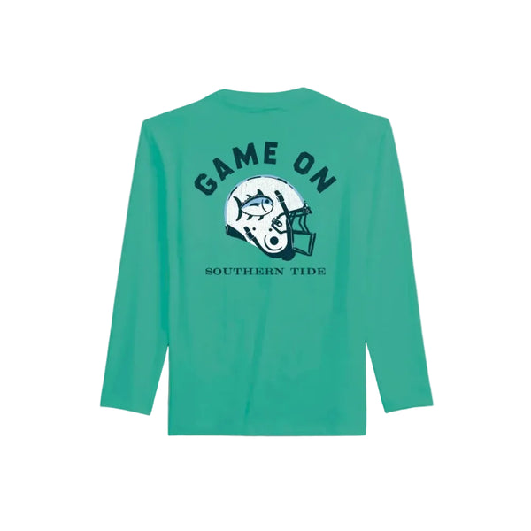 Youth LS Helmet Tee, Persian Green