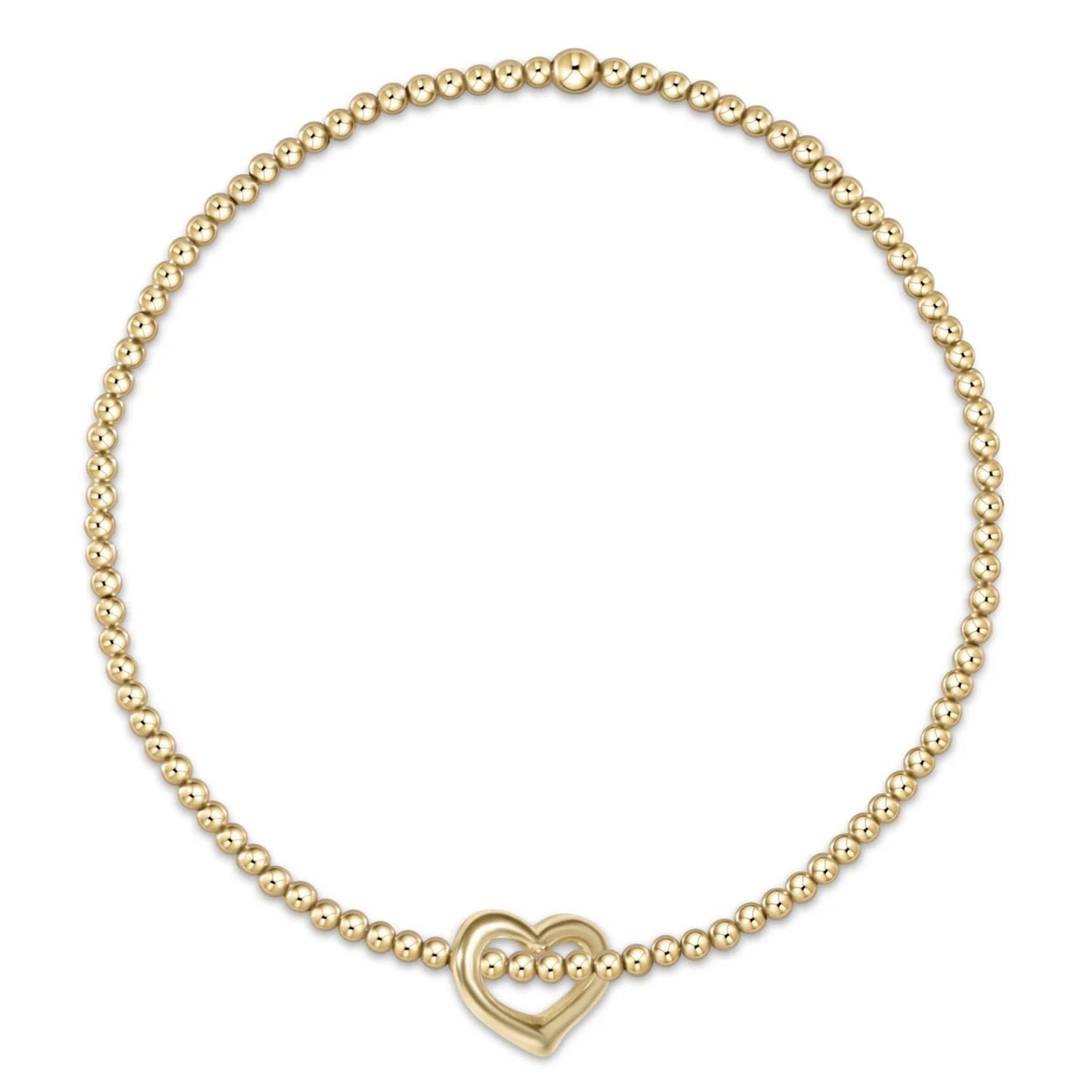 egirl Classic Gold 3mm Bead Bracelet Love Small Gold Disc
