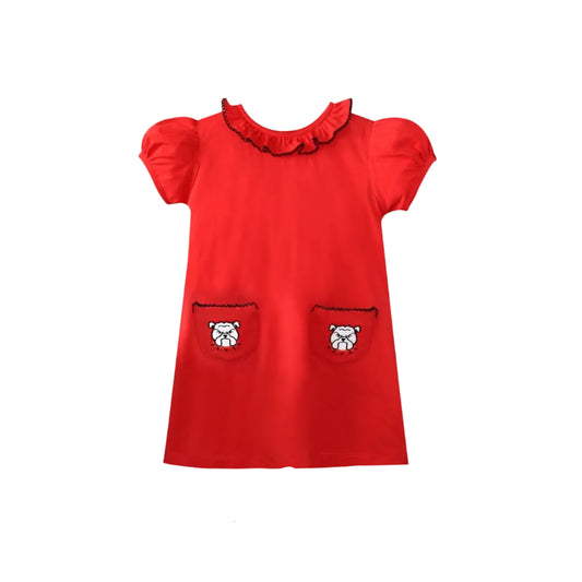 Bulldog Red/Black Dress