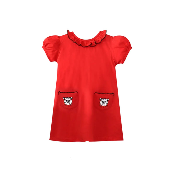 Bulldog Red/Black Dress