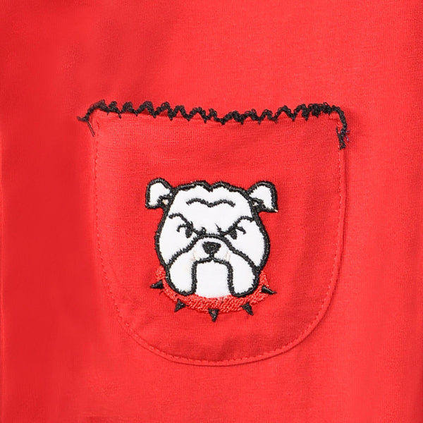 Bulldog Red/Black Dress
