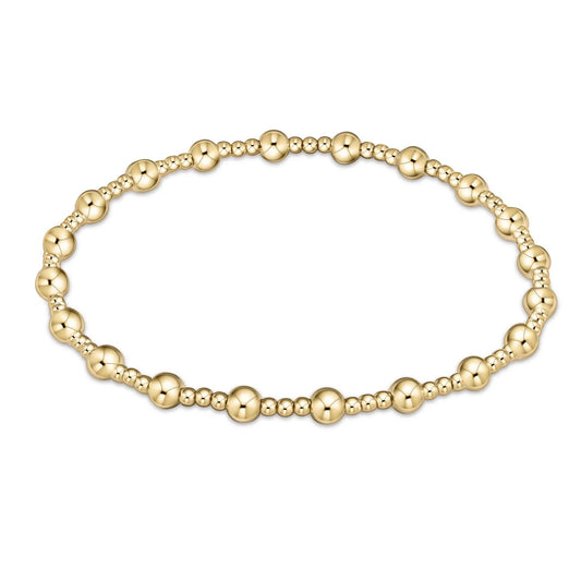 egirl Classic Sincerity Pattern 4mm Bead Bracelet - Gold