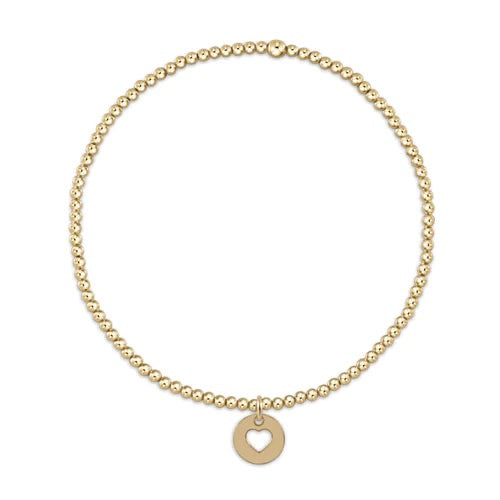 egirl Classic Gold 2mm Bead Bracelet Love Small Gold Disc