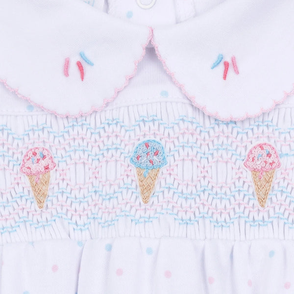 Ice Cream Classics Smocked Collared Bubble