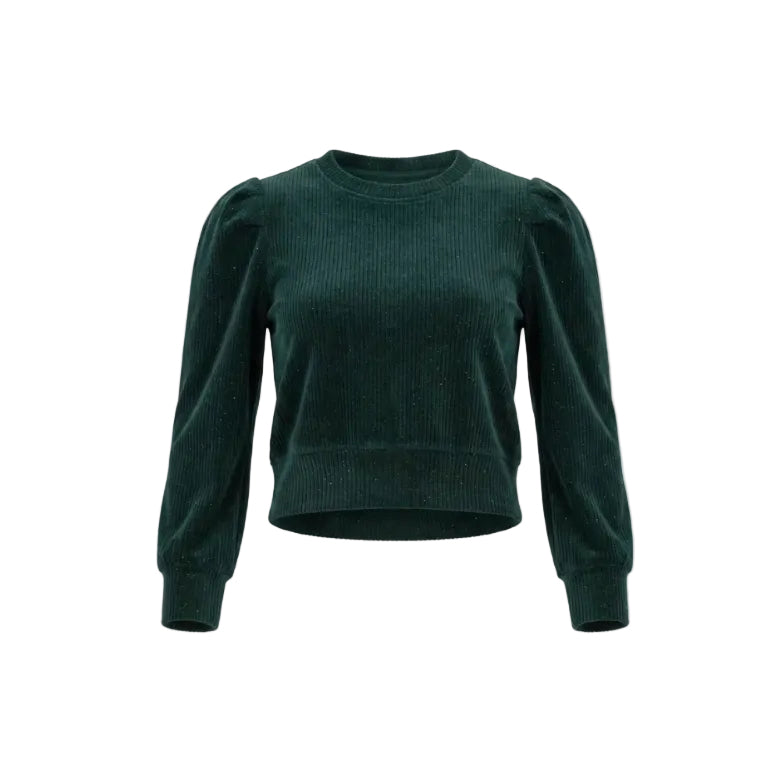 Peyton Top Dark Green Velour