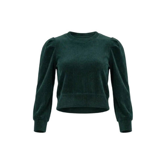 Peyton Top Dark Green Velour