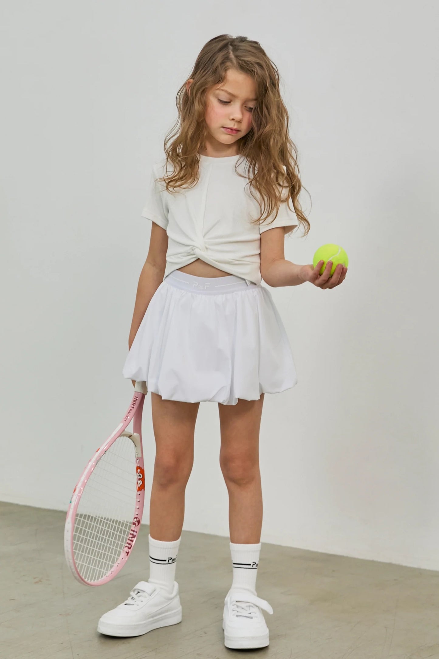 Court Bubble Skirt, White