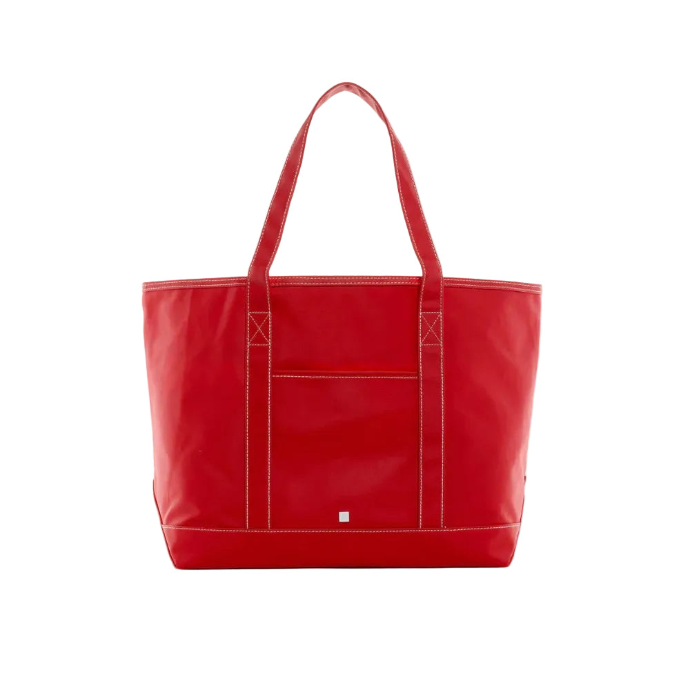 Maxi Tote- Coated Canvas Large Red