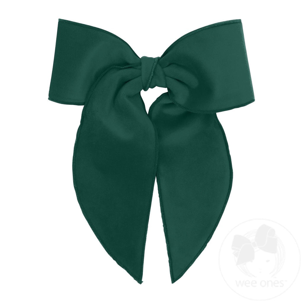 King Velvet Bowtie with Twisted Wrap and Whimsy Tails Forest Green