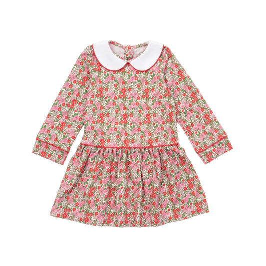 Lillian Girls' Dress - Floral Noel