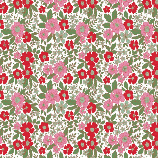 Lillian Girls' Dress - Floral Noel