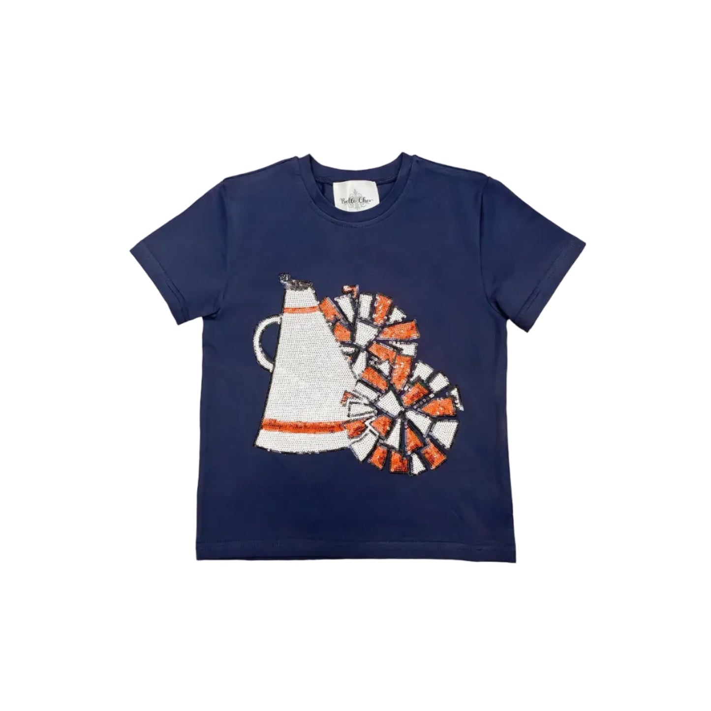 Megaphone Shirt- Navy and Orange