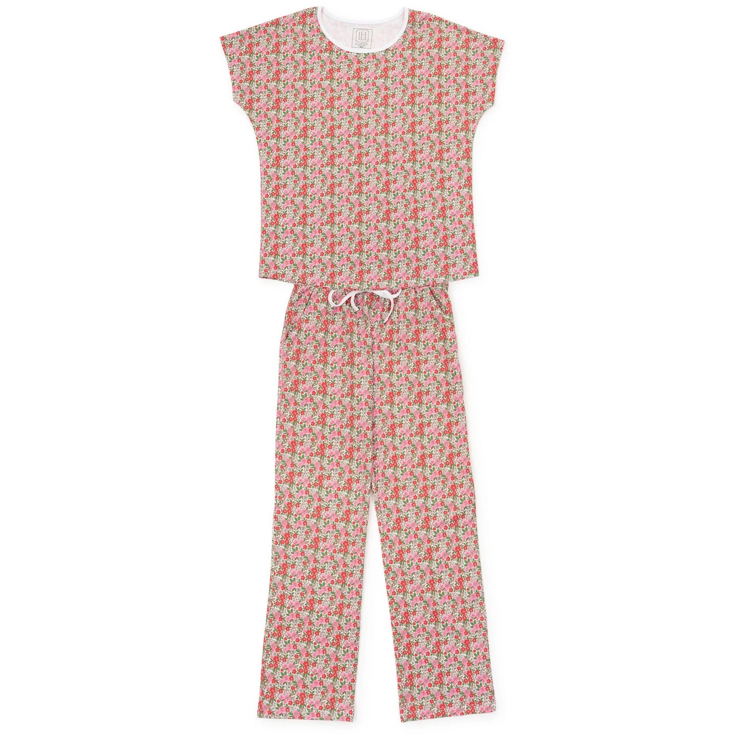 Marcia Women's Pima Cotton Pajama Pant Set - Floral Noel