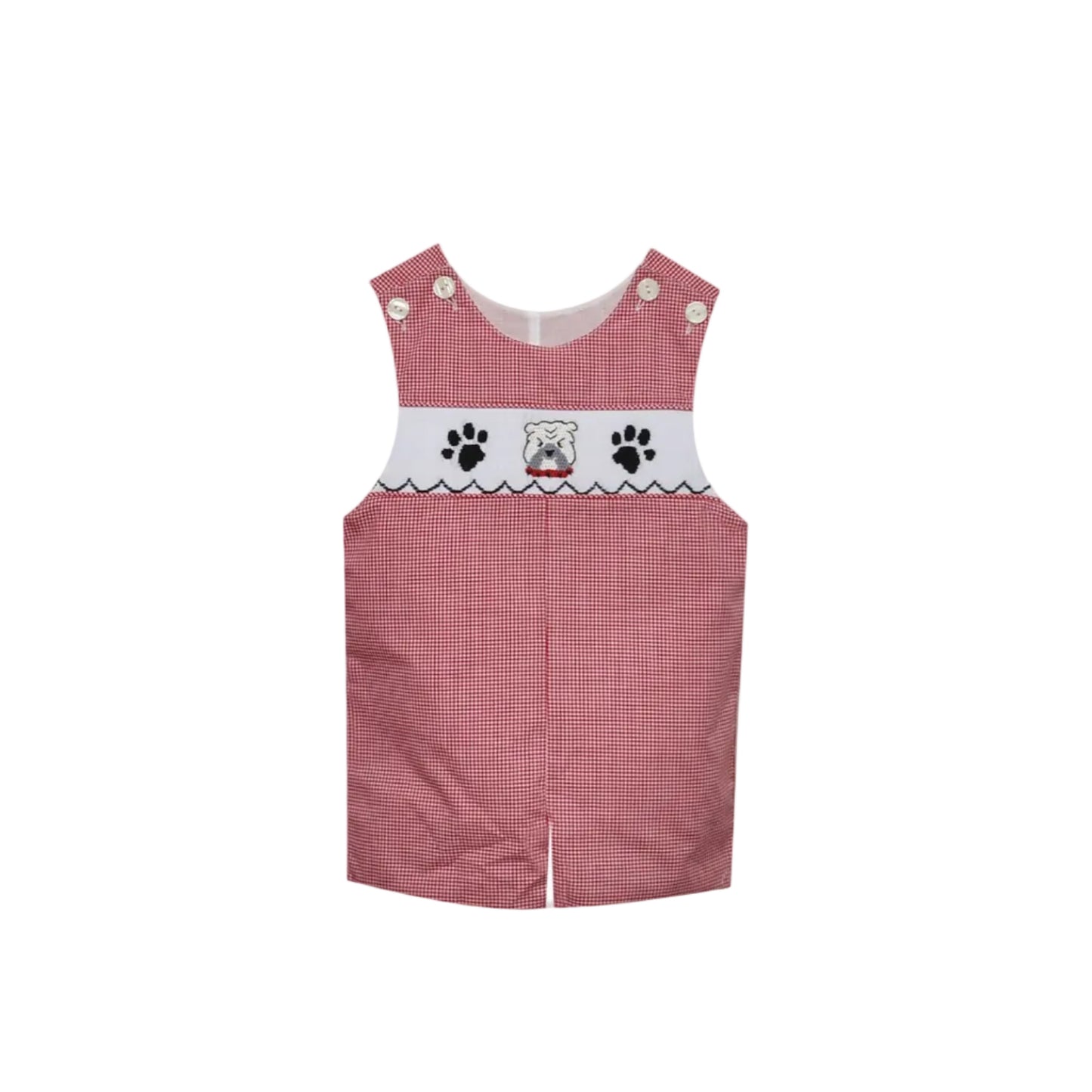 Bulldog Red/Black Smocked Shortall