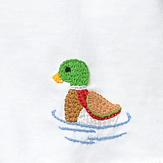 Navy Plaid Riley Diaper Set- Ducks