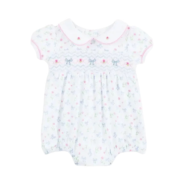 Evelyn's Classics Smocked Bubble- Sky Blue