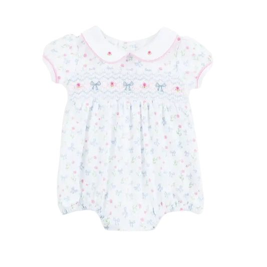 Evelyn's Classics Smocked Bubble- Sky Blue