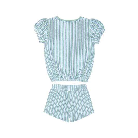 Girls Tamarin Stripe French Terry Top and Short Set