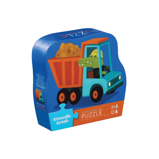 12-Piece Shaped Box Puzzle - Construction Croc