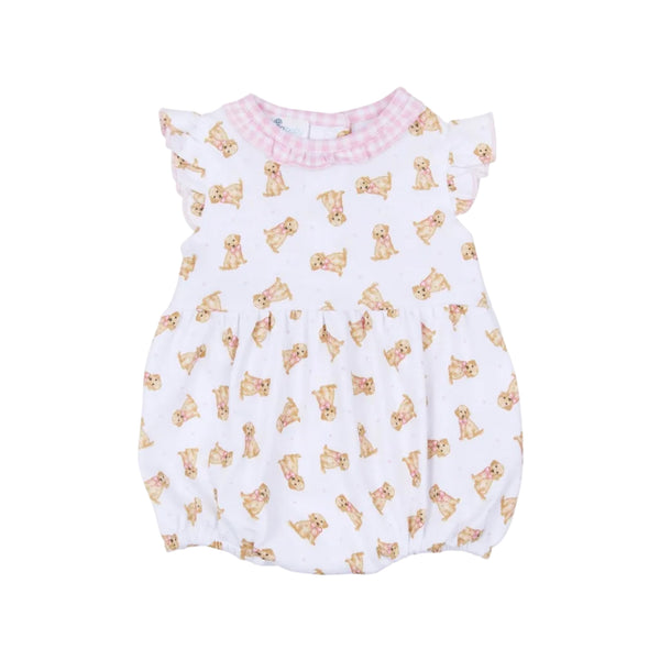 Sweet Golden Print Bubble- Pink