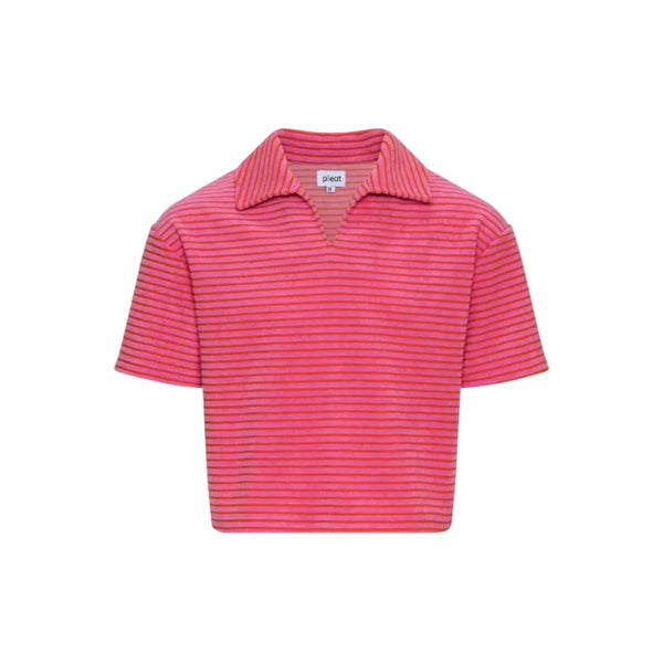 Pierce Top Pink/Orange French Terry