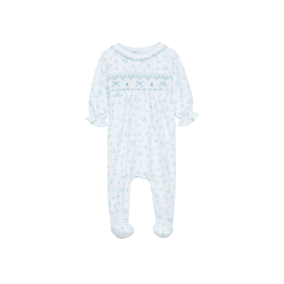 Eloise's Classics Smocked Footie- Sky Blue