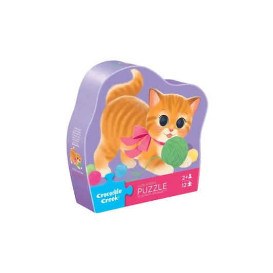 12-Piece Shaped Box Puzzle - Kitten