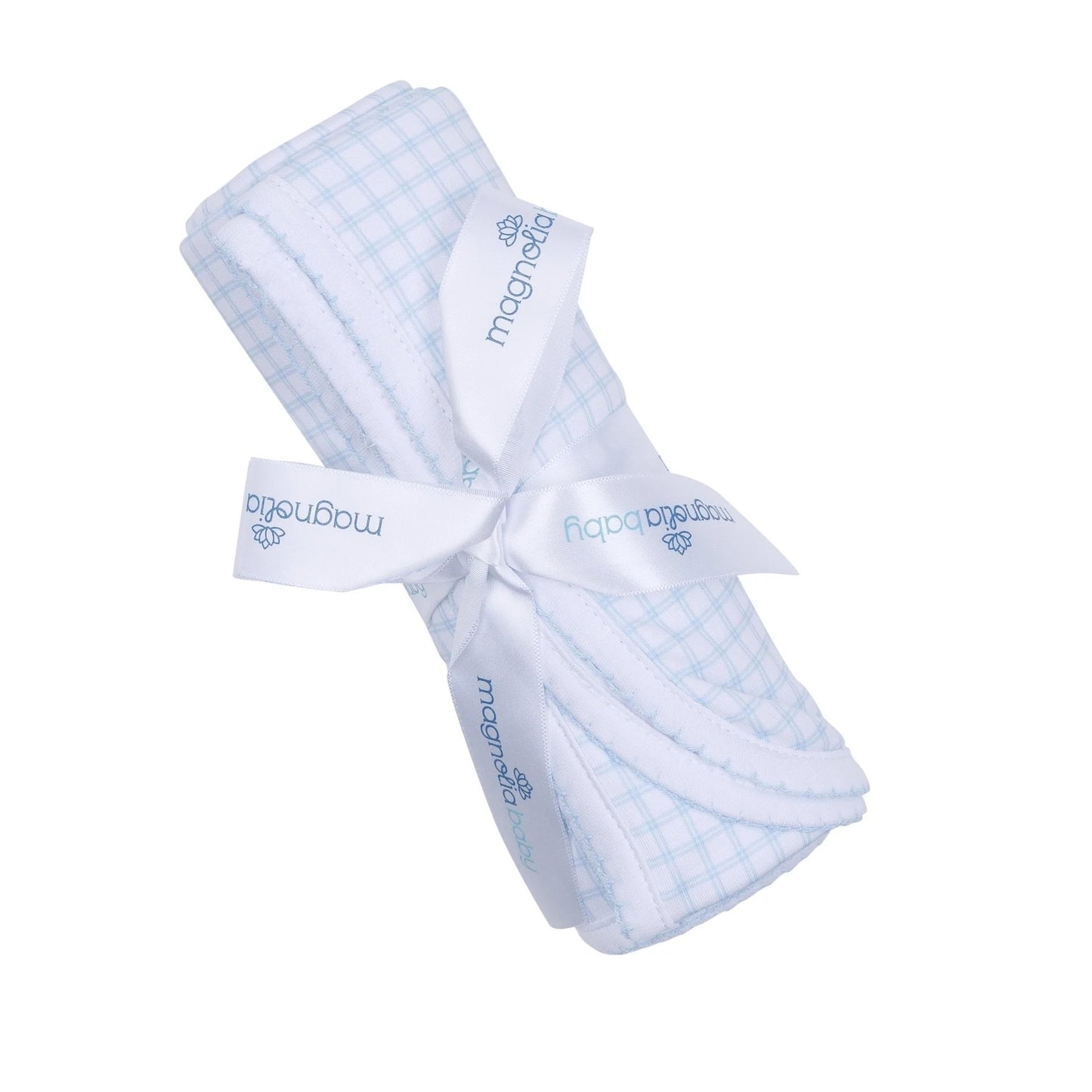 Peek-A-Boo Wishes Receiving Blanket - Light Blue