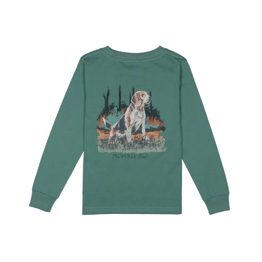 Boys Beagle LS Marine Green