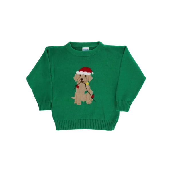 Crew Neck Sweater, Christmas Lab/Kelly