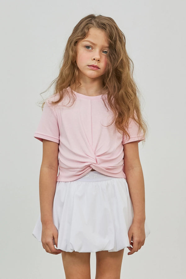 Crossflow Crop SS, Petal Pink
