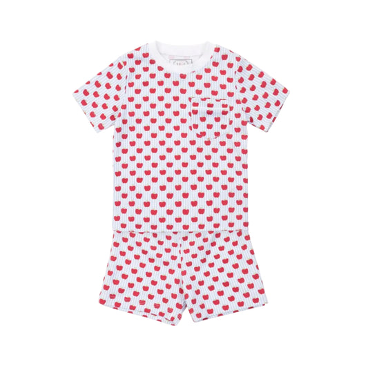 Charles Boys' Short Set- Schoolhouse Apples
